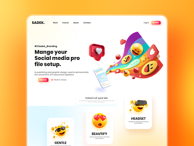 Fresh Emoji Landing Page Design - #DailyUi