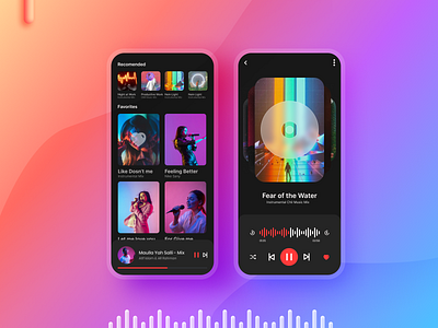 Music App interface Design - #DailyUI 09 app ui dark mode dark mode design dark mode music mobile app design music app desgn music app design product design song app ui