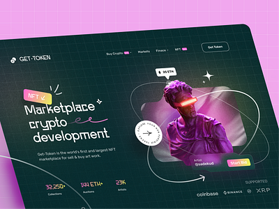 NFT Landing Page Header - sadekud sadekud