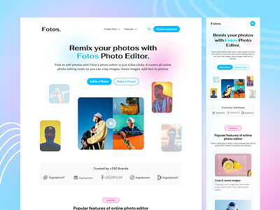 Online Photo Editing Ai tool Landing Page - sadekud web design