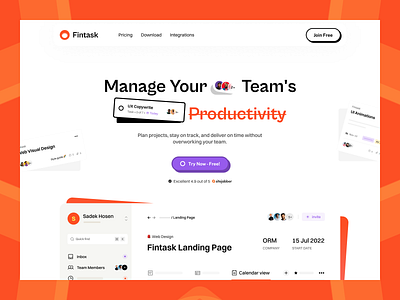 Task Management Landing Page landing page saas saas landing page task task landing page task management task management landing page task management web web web design