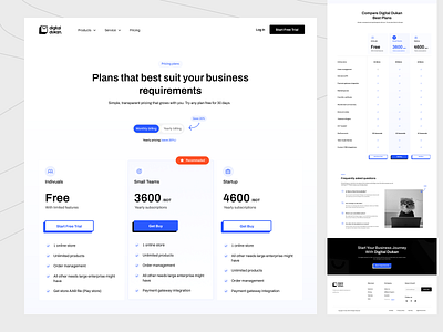 Pricing Table - sadekud price pricing pricing table saas landing page web design web price website design