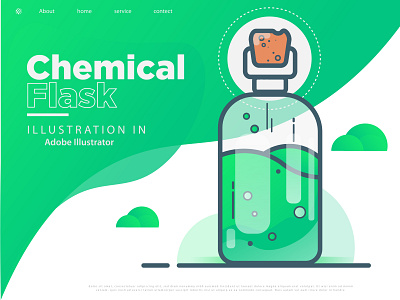 Chemical Flask Web Page Template Design