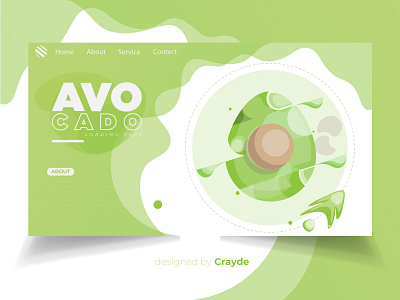 Avocado Landing web Page Design avocado illustration avocado image