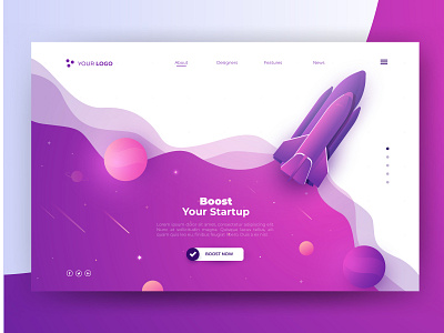 Rocket Landing Page Design