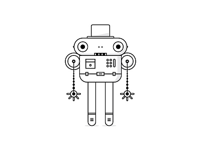 Robotin arigato domo illustration mechanism robot roboto