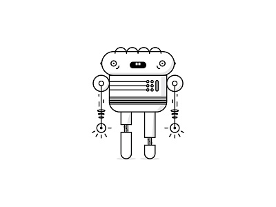 Robotin 2 arigato design domo flat illustration mechanism robot roboto