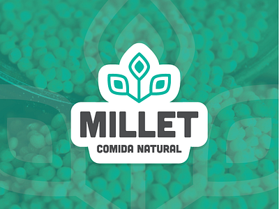 Millet Logo food healthy logo millet natural seed vegan
