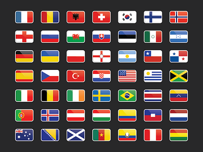 Country Flags by Alejandro Cuffia on Dribbble