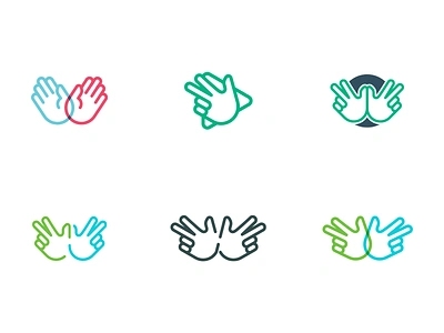 Logo Proposals app brand fingers food hands icon logo non hearing play sign sign language