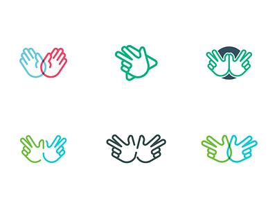 Logo Proposals app brand fingers food hands icon logo non hearing play sign sign language