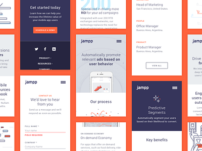 Jampp's responsive screens