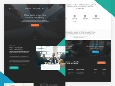 Databook Landing b2b consulting data databook december design landing organization sales ui ux