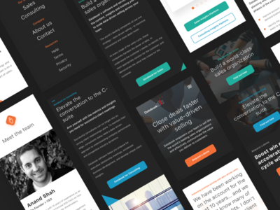 Databook Landing b2b consulting databook design landing mobile responsive sales site ui ux