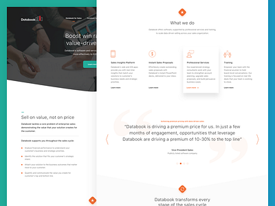 Databook Landing boost consulting databook design landing sales site ui ux web