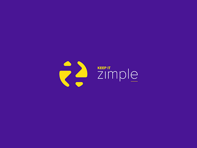 Keep it Zimple brand identity keep logo simple violet yellow zimple