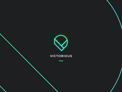 Victorious brand d gradient logo monogram v victorious