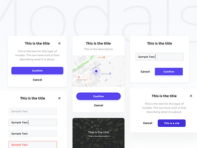 Modals button clean cta font free kit map mobile montserrat ui ui elements uidesign user interface web