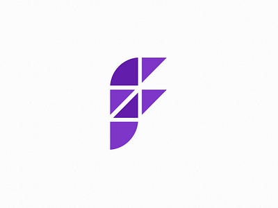 Falko brand branding branding design f flat logo minismalistic monogram triangle typography violet word