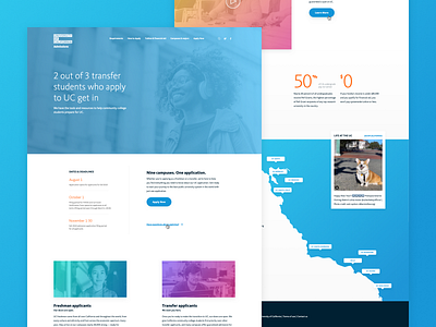 Home Page admissins california design home page landing page uc ui university ux
