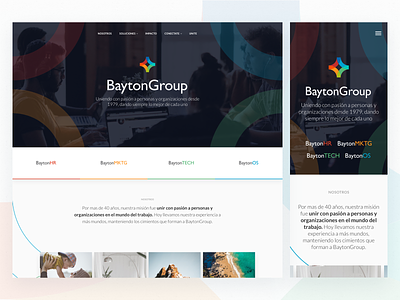 Bayton Group Website - Home Page argentina bayton bayton group corporate desktop home human resources indicius jobs landing ui ux website