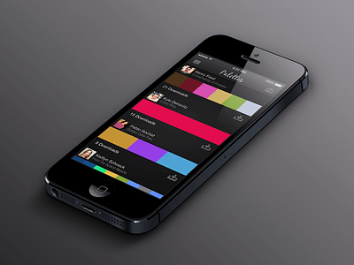Palettes app black color iphone