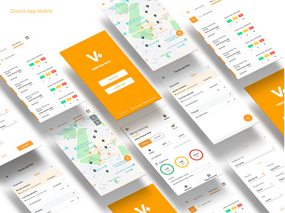 App Redesign chart location maps picker tags ui design