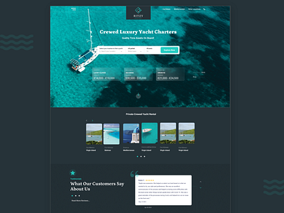 Ritzy - landing page graphic design ui ux yakht