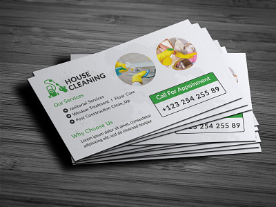 Business card businesscard clean cleaning service creative creative design design