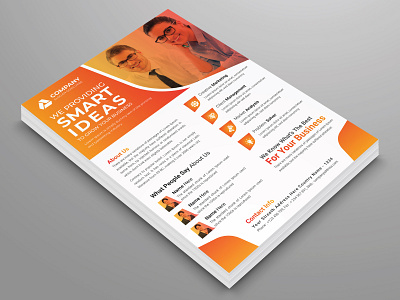 Creative and Unique Gradient Colorful Vector Business Flyer agency