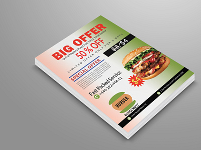 Discount flyer burger flyer discount flyer discounts flyer design flyer template