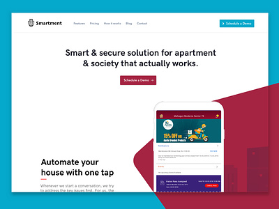 Smartment App website design