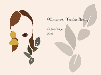 Illustration "Faceless Beauty" design designer figma graphic design illustration illustrator