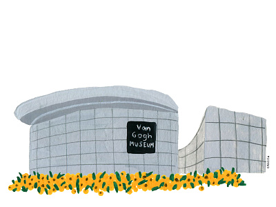 Van Gogh Museum amsterdam city design editorial illustration illustrator museum vangogh