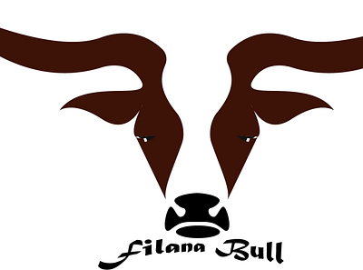 Filana bull design logo vector