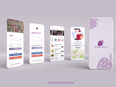 Mobile App Ui/Ux Design - Purple Barry adobe xd app branding design it lounge bd logo mobile app prototype riadhossainakash syedriadhossain ui uiux ux vector