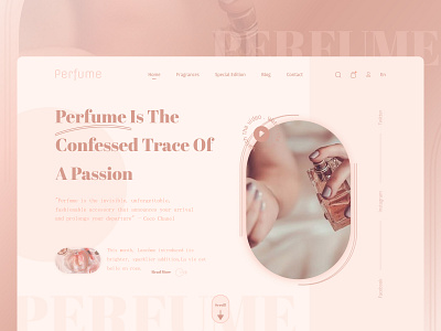 Perfume | Lancôme Perfumes Landing Page design fragrance hero hero section lancôme perfumes landing page landing page perfume riadhossainakash sober color syedriadhossain ui website