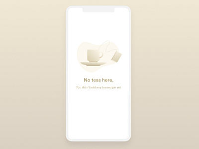 Teach App - The Learning's Taste art illustration tea tea cup tea recipe ui ui design ux