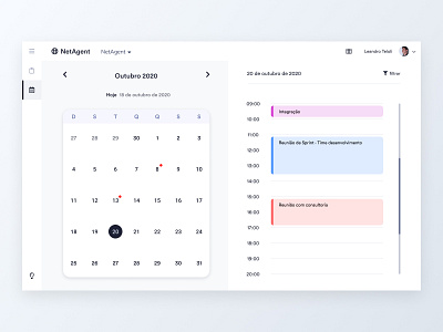 NetAgent - Light Calendar areco calendar calendar 2020 calendar design calendar ui calendar web clean date design figma figma design netagent tasks ui ux web web design webdesign