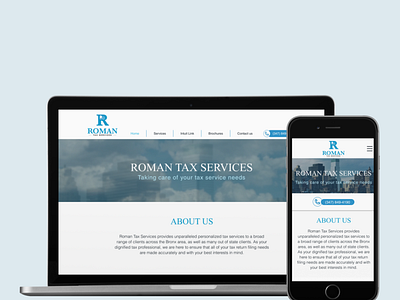 Roman Tax Services Website Redesign branding custom design logo design website design