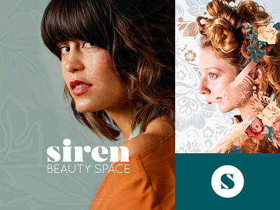 Siren Beauty Space Branding beauty branding collage design floral logo luxe pattern salon