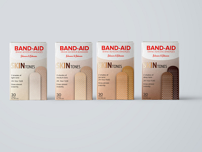 Skin Tones Band-Aid bandaid branding graphic design illustration package design typography