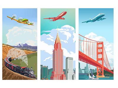 Poster for the game "Airport City" branding design graphic design illustration typography vector