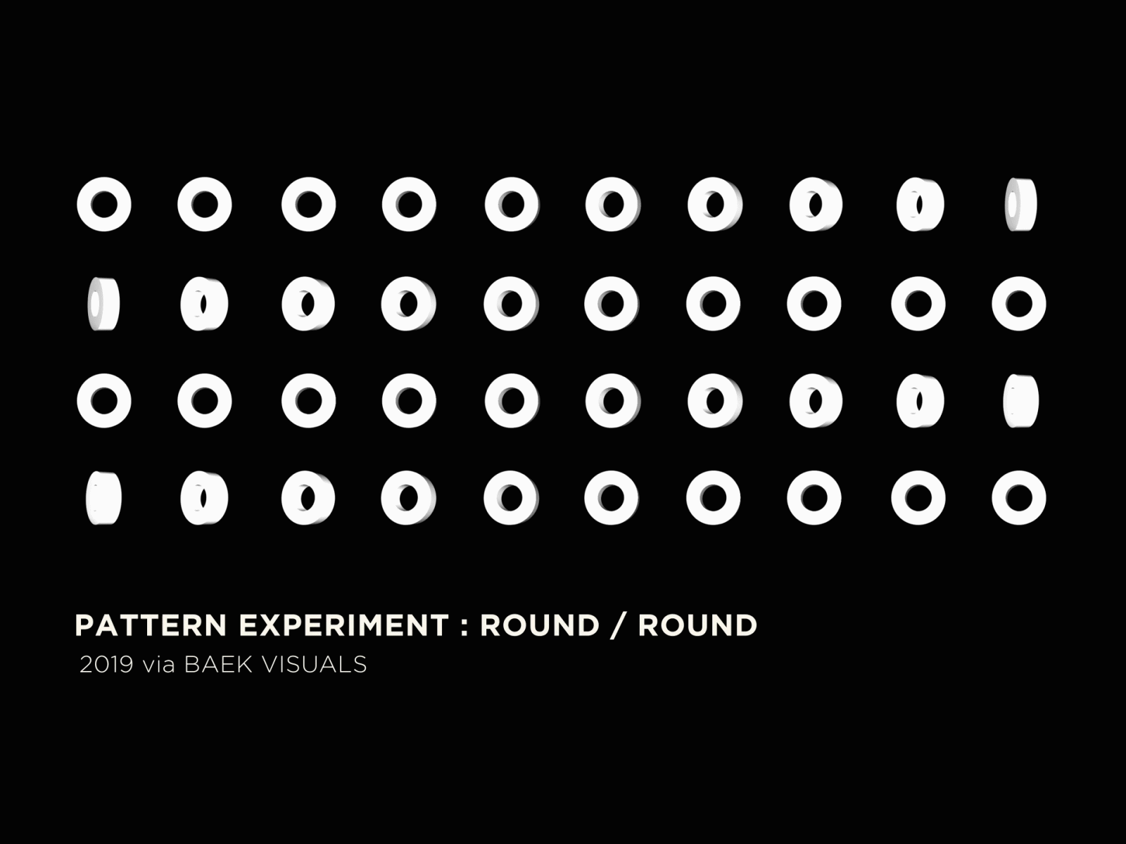 Pattern Experiment : Round / Round artwork design icon pattern round typography ui vector