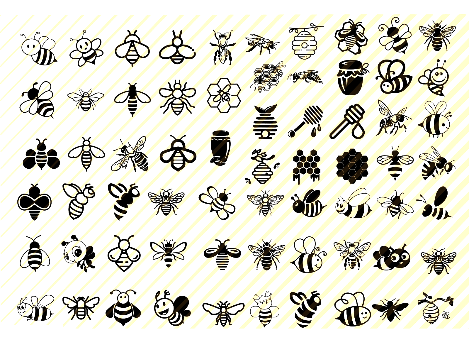 Download Bee Bundle Svg Bee Silhouette Bundle Bee Svg Bee Clipart By Vane Chista On Dribbble