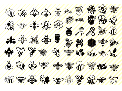 Bee Bundle Svg, Bee Silhouette Bundle, Bee Svg, Bee Clipart bee bundle svg bee clipart bee silhouette bundle bee svg flower svg design