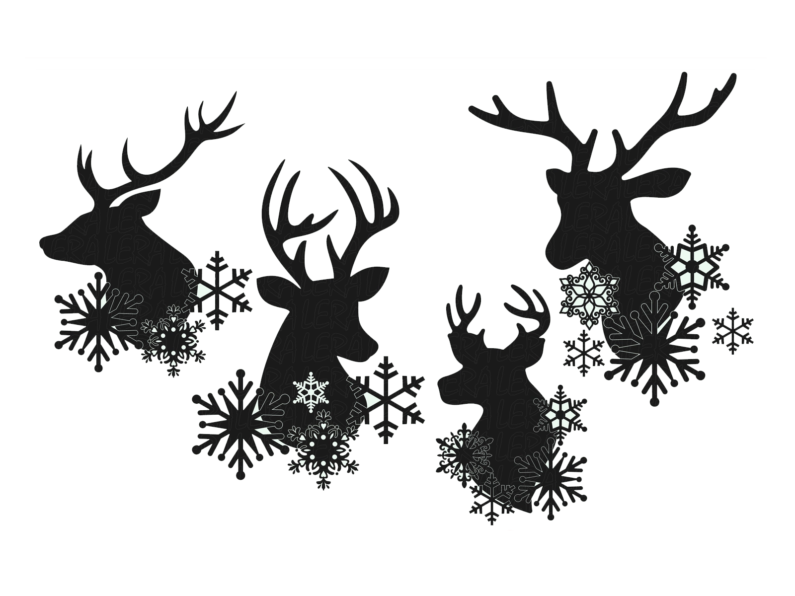 Download Deer Snowflake Svg, Deer Winter Svg by Vane Chista on Dribbble