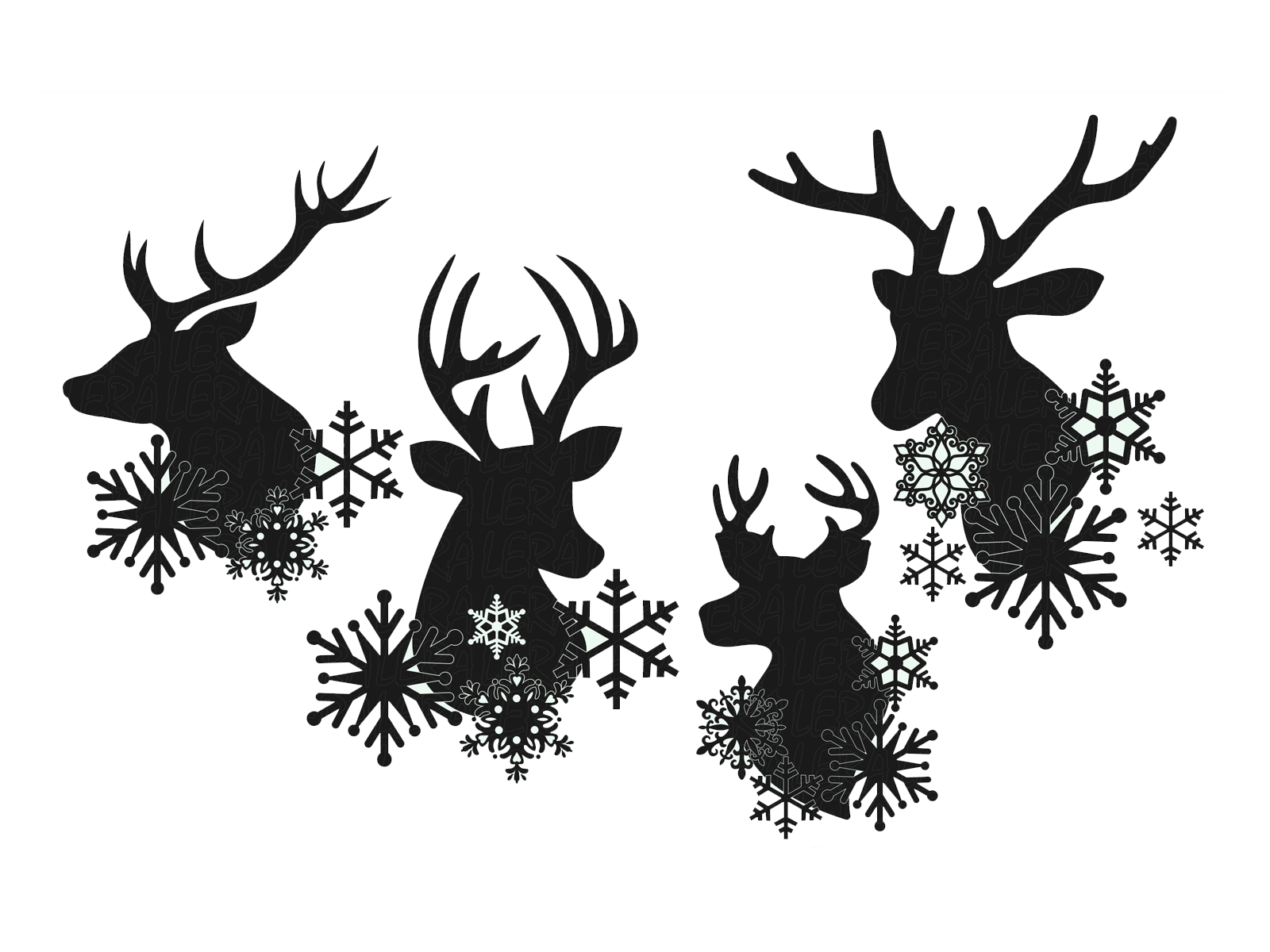 Deer Snowflake Svg, Deer Winter Svg by Vane Chista on Dribbble