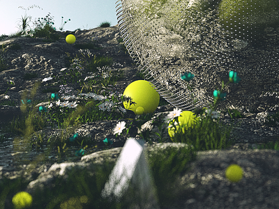 OFFTURN 3d abstract cinema4d daily everyday future glass inspiration landscape render rock smoke