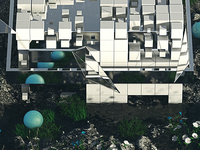 FRONTCRASH 3d abstract cinema4d daily everyday future glass inspiration landscape render rock smoke